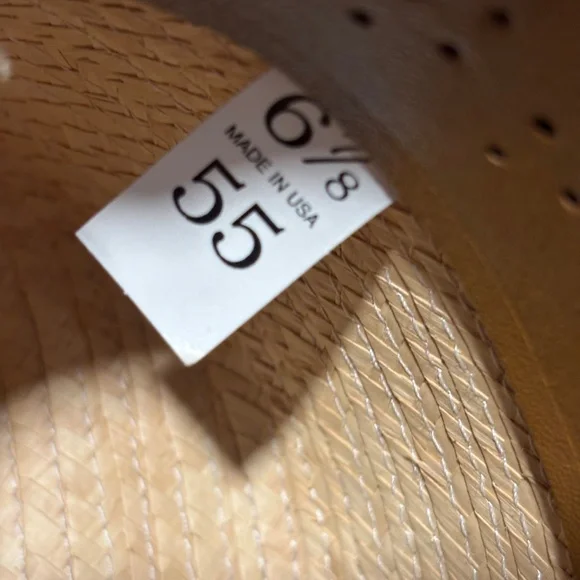 Larry Mahan's Straw Western Cowboy Hat by Milano Size 6 7/8 Made in USA - Picture 8 of 12